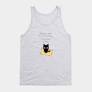 Black Cat Black Cat It's Fine I'm Fine Everything Is Fine Tank Top